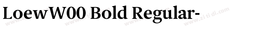 LoewW00 Bold Regular字体转换
